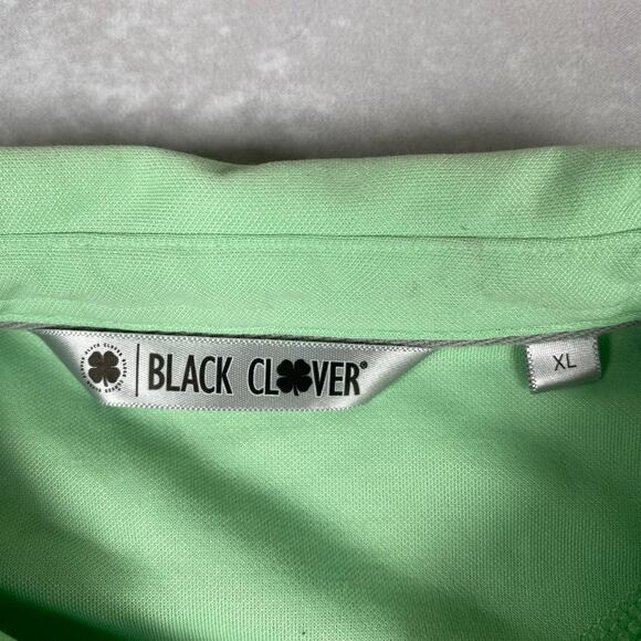 BLACK CLOVER Mens XL Lime Green Polo Golf Shirt - Picture 5 of 9